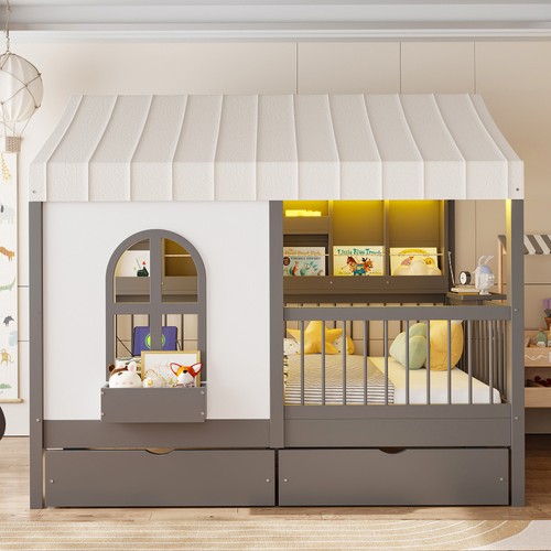 Full size house bed with - house,