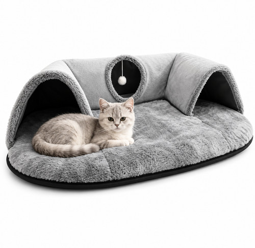 Cat tunnel bed with - cat,